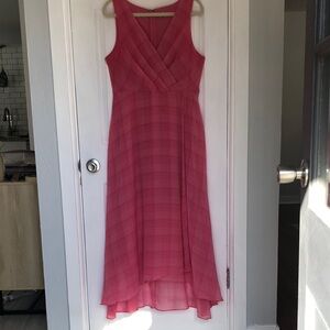Tommy Hilfiger Sleeveless Pink HiLo hem Chiffon Maxi Size 12
